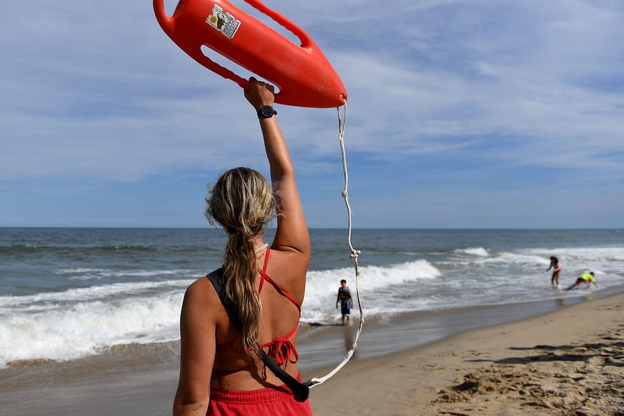 lifeguard watching beach