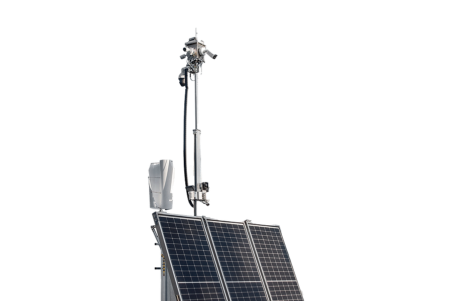 Solar-powered megaphone