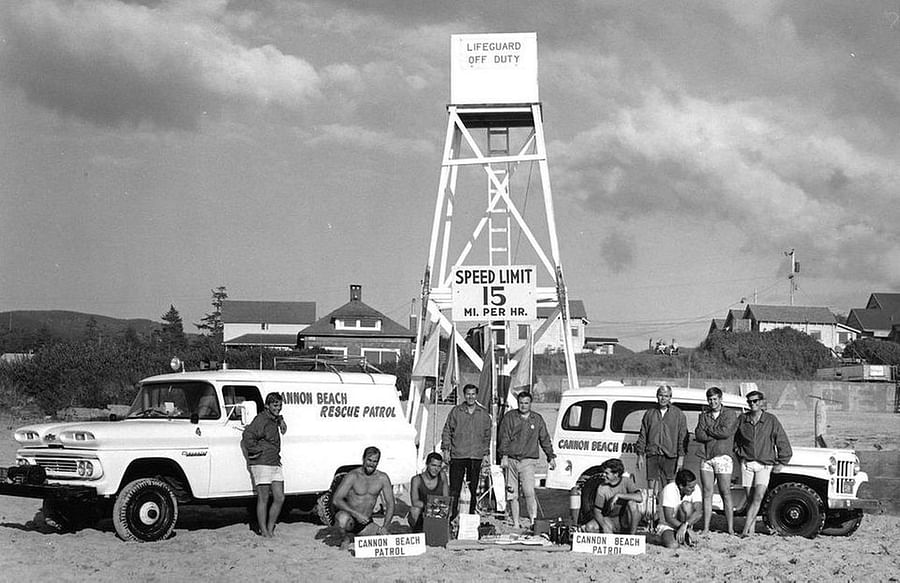 Classic lifeguard tower on a sunny beach